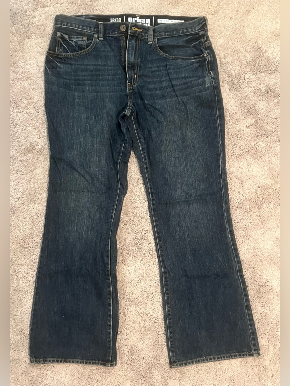Urban Pipeline Men’s Dark Blue Bootcut Jeans
